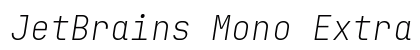 JetBrains Mono Extra Light Italic Preview