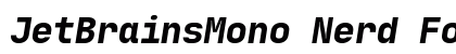 JetBrainsMono Nerd Font Mono Italic preview