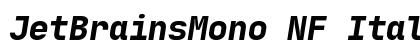 JetBrainsMono NF Italic preview