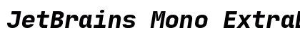 JetBrains Mono ExtraBold Italic Preview