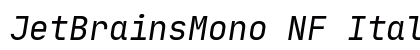 JetBrainsMono NF Italic preview