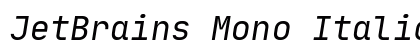 JetBrains Mono Italic Preview