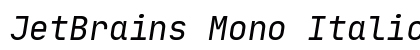 JetBrains Mono Italic Preview