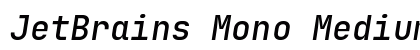 JetBrains Mono Medium Italic Preview