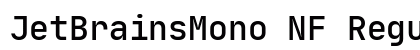 JetBrainsMono NF Regular Preview