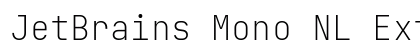 JetBrains Mono NL Extra Light preview