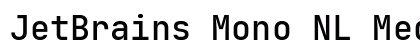 JetBrains Mono NL Medium preview