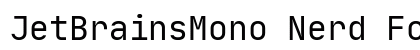JetBrainsMono Nerd Font Regular preview