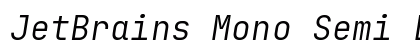 JetBrains Mono Semi Light Italic Preview