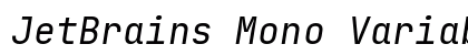 JetBrains Mono Variable Italic Regular preview