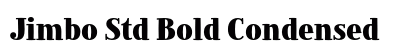 Jimbo Std Bold Condensed preview