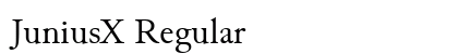 JuniusX Regular preview