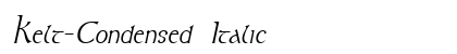 Kelt-Condensed Italic Preview