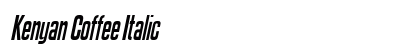 Kenyan Coffee Italic Preview