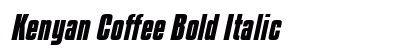 Kenyan Coffee Bold Italic Preview