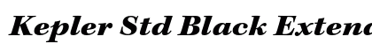 Kepler Std Black Extended Italic Preview