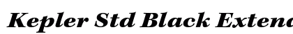 Kepler Std Black Extended Italic Preview