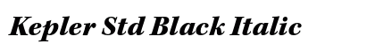 Kepler Std Black Italic Preview