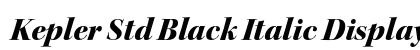 Kepler Std Black Italic Display Preview