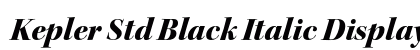 Kepler Std Black Italic Display Preview