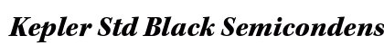 Kepler Std Black Semicondensed Italic Preview