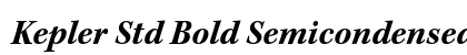 Kepler Std Bold Semicondensed Italic Preview