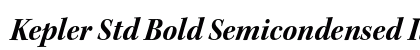 Kepler Std Bold Semicondensed Italic Subhead Preview