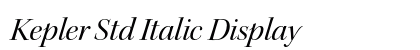 Kepler Std Italic Display Preview