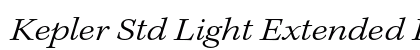 Kepler Std Light Extended Italic Preview