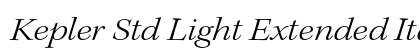 Kepler Std Light Extended Italic Subhead Preview