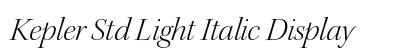 Kepler Std Light Italic Display preview
