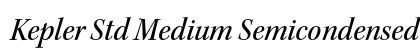 Kepler Std Medium Semicondensed Italic Subhead Preview