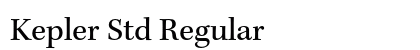 Kepler Std Regular Preview