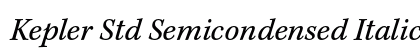 Kepler Std Semicondensed Italic Caption Preview