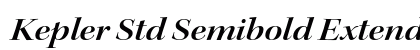 Kepler Std Semibold Extended Italic Display Preview