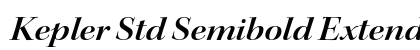 Kepler Std Semibold Extended Italic Display Preview