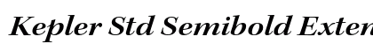 Kepler Std Semibold Extended Italic Subhead Preview