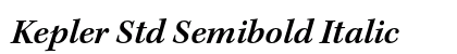 Kepler Std Semibold Italic Preview