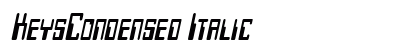 KeysCondensed Italic preview