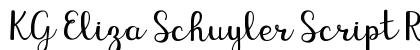 KG Eliza Schuyler Script Regular preview