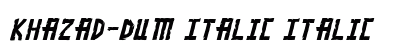 Khazad-Dum Italic Italic preview