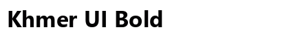 Khmer UI Bold preview