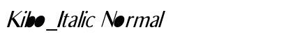Kibo_Italic Normal preview