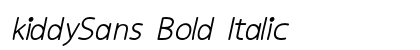 kiddySans Bold Italic preview