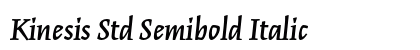 Kinesis Std Semibold Italic Preview