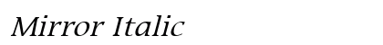 Mirror Italic Preview