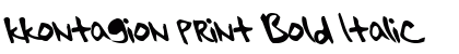 kkontagion print Bold Italic preview