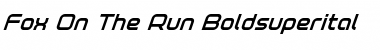 Fox on the Run Bold Super-Italic Bold Italic Font