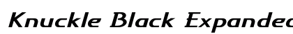 Knuckle Black Expanded Italic Preview