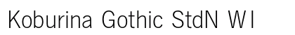 Koburina Gothic StdN W1 Preview